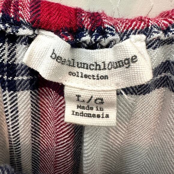 BEACH LUNCH LOUNGE | Red Plaid Ruffle Hem Peasant Top | Size Large - Picture 5 of 6
